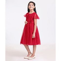 Pine Kids Half Sleeves Knee Length Party Dress - Lollipop