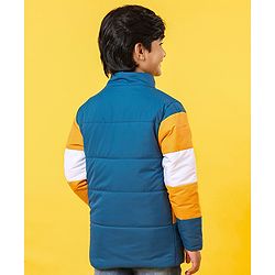 Pine Kids Full Sleeves Jackets with Color Block - Yellow
