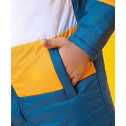 Pine Kids Full Sleeves Jackets with Color Block - Yellow