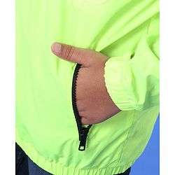Pine Kids Full Sleeve Jacket with Hoodie Water Repellent Light Winter Solid - Neon Green