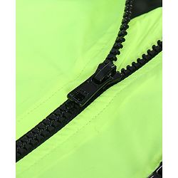 Pine Kids Full Sleeve Jacket with Hoodie Water Repellent Light Winter Solid - Neon Green