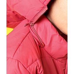 Pine Kids Full Sleeves Jackets with Detachable Hoodie - Red