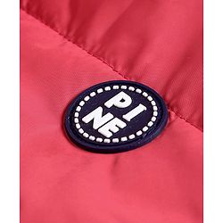 Pine Kids Full Sleeves Jackets with Detachable Hoodie - Red