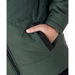 Pine Kids Full Sleeves Hooded Jacket - Olive Green