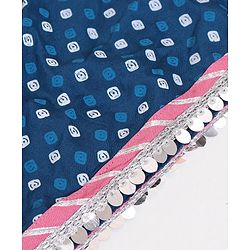 Pine Kids Half Sleeves Printed Kaftan with Tie-up & Salwar - Pink