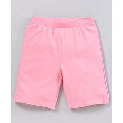 Pine Kids Anti-microbial & Biowashed Cotton Lycra Shorts Soild - Pink Black
