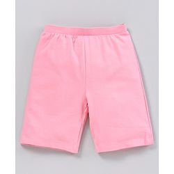 Pine Kids Anti-microbial & Biowashed Cotton Lycra Shorts Soild - Pink Black