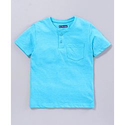 Pine Kids Half Sleeves Bio Washed Tee Striped Print Pack of 2 - Blue Green