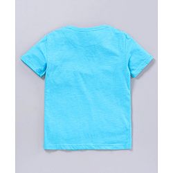 Pine Kids Half Sleeves Bio Washed Tee Striped Print Pack of 2 - Blue Green