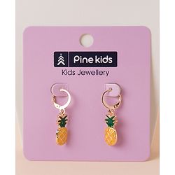 Pine Kids Pineapple Shaped Earrings - Yellow