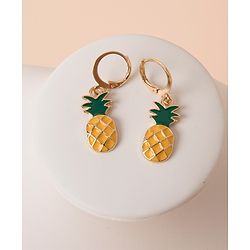 Pine Kids Pineapple Shaped Earrings - Yellow