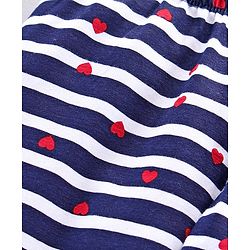 Pine Kids Ankle Length Organic Cotton And Biowash Leggings Star Print Pack of 2 - Pink Navy
