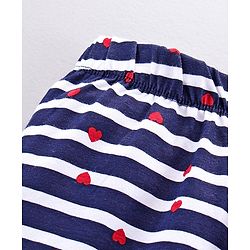 Pine Kids Ankle Length Organic Cotton And Biowash Leggings Star Print Pack of 2 - Pink Navy