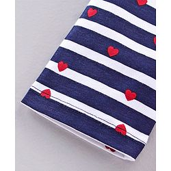 Pine Kids Ankle Length Organic Cotton And Biowash Leggings Star Print Pack of 2 - Pink Navy