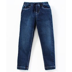 Pine Kids Full Length Enzyme Softner Wash Pull Up Denim Jeans - Blue