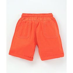 Pine Kids Cotton Lycra Woven Solid Color Shorts - Orange