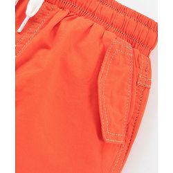 Pine Kids Cotton Lycra Woven Solid Color Shorts - Orange