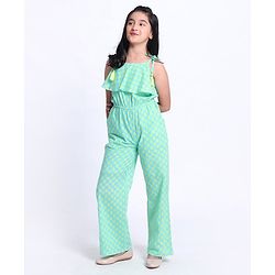 Pine Kids Sleeveless Printed Ethnic Jumpsuit - Blue