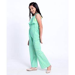 Pine Kids Sleeveless Printed Ethnic Jumpsuit - Blue