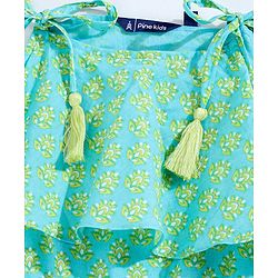 Pine Kids Sleeveless Printed Ethnic Jumpsuit - Blue