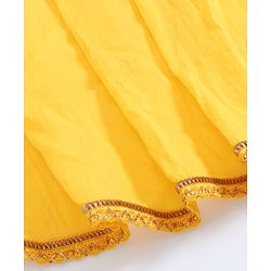 Pine Kids Full Sleeves Ethnic Kurti and Sequined Jacket with Dupatta - Yellow