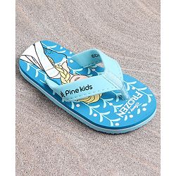 Pine Kids Frozen Printed Flip Flop - Aqua