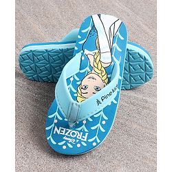 Pine Kids Frozen Printed Flip Flop - Aqua