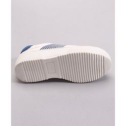 Pine Kids Casual Elasticated Lace Closure Shoes with Chunky Sole - White Royal Blue
