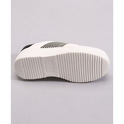 Pine Kids Casual Elasticated Lace Closure Shoes with Chunky Sole - White Royal Blue