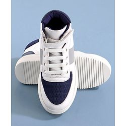 Pine Kids Lace Up Casual Shoes Color Block - White