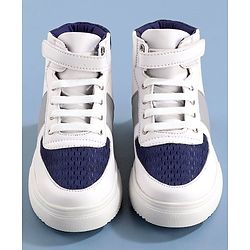 Pine Kids Lace Up Casual Shoes Color Block - White
