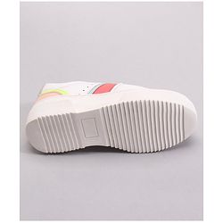 Pine Kids Casual Elasticated Lace Closure Shoes with Chunky Sole - White Pink