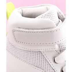 Pine Kids High Ankle Casual Shoes - White Green