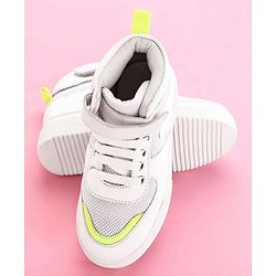 Pine Kids High Ankle Casual Shoes - White Green