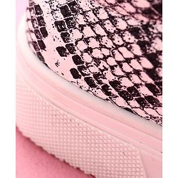 Pine Kids Casual Shoes Animal Print - White Black