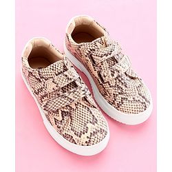 Pine Kids Casual Shoes Animal Print - Maroon Beige