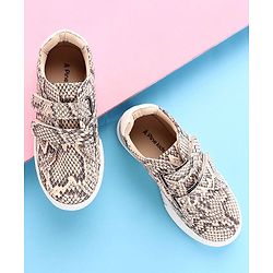 Pine Kids Casual Shoes Animal Print - Maroon Beige