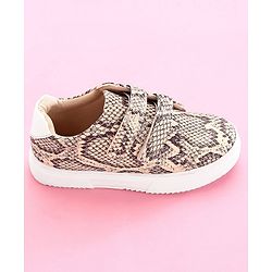 Pine Kids Casual Shoes Animal Print - Maroon Beige