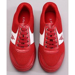 Pine Kids Casual Elasticated Lace Closure Chunky Shoes - Red