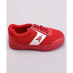 Pine Kids Casual Elasticated Lace Closure Chunky Shoes - Red