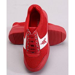 Pine Kids Casual Elasticated Lace Closure Chunky Shoes - Red