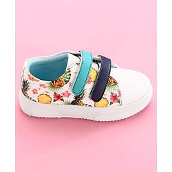 Pine Kids Casual Shoes Floral Print - White