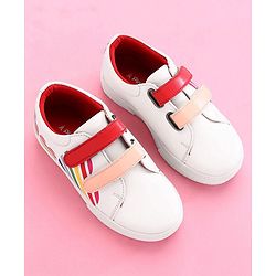 Pine Kids Casual Shoes - White Red