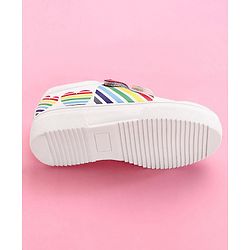 Pine Kids Casual Shoes - White Red