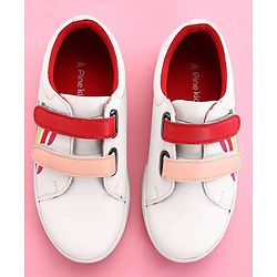 Pine Kids Casual Shoes - White Red