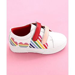 Pine Kids Casual Shoes - White Red