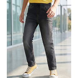 Pine Kids Full Length Emzyme Wash Jeans - Black