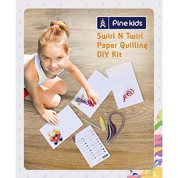 Pine Kids Swirl N Twirl Paper Quilling DIY Kit - Multicolour