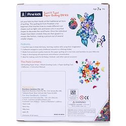 Pine Kids Swirl N Twirl Paper Quilling DIY Kit - Multicolour