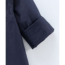 Pine Kids Full Sleeves Solid Stone Washed Shirt - Blue